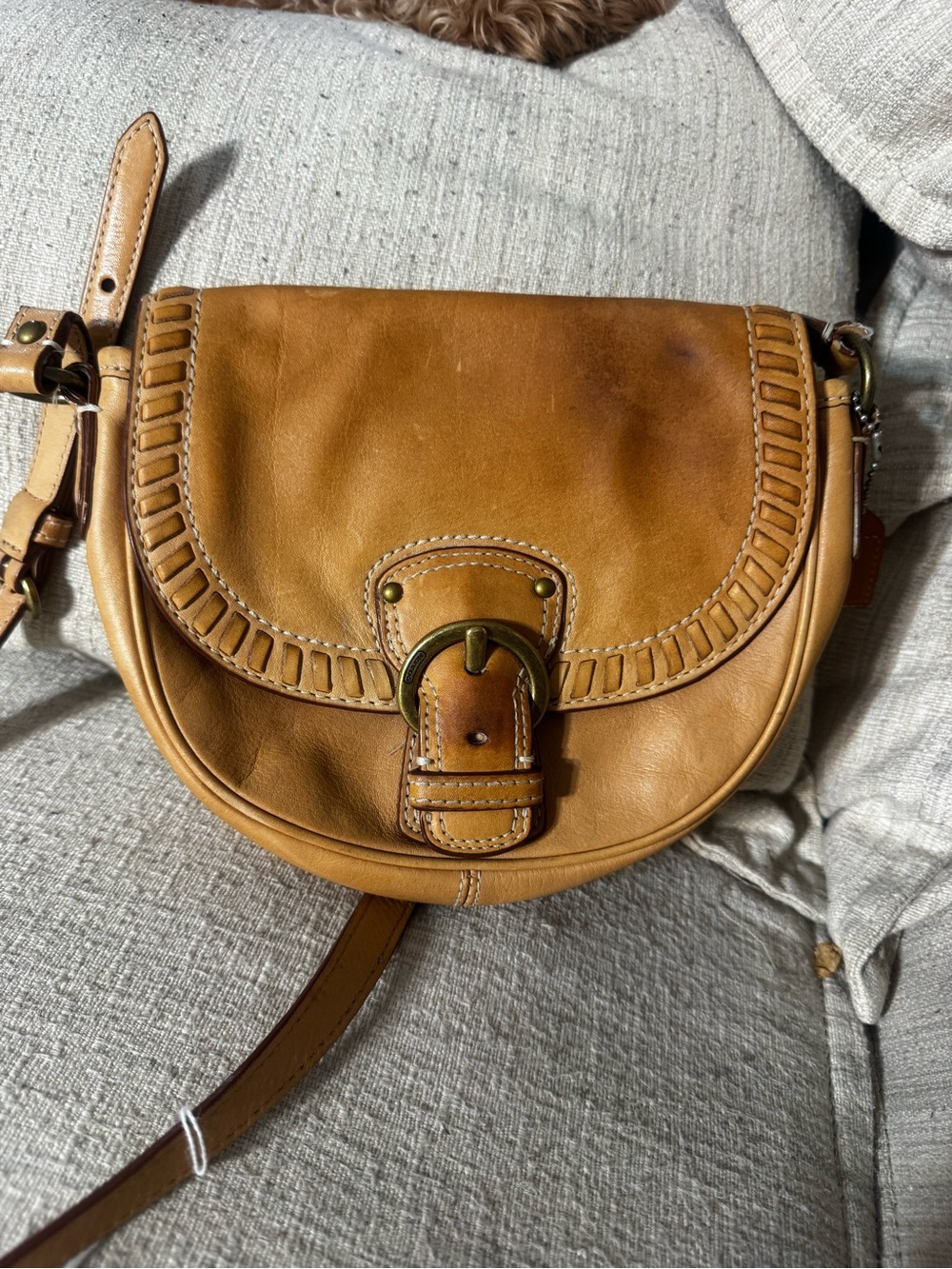 Coach Saddle Crossbody Bag in Caramel Brown